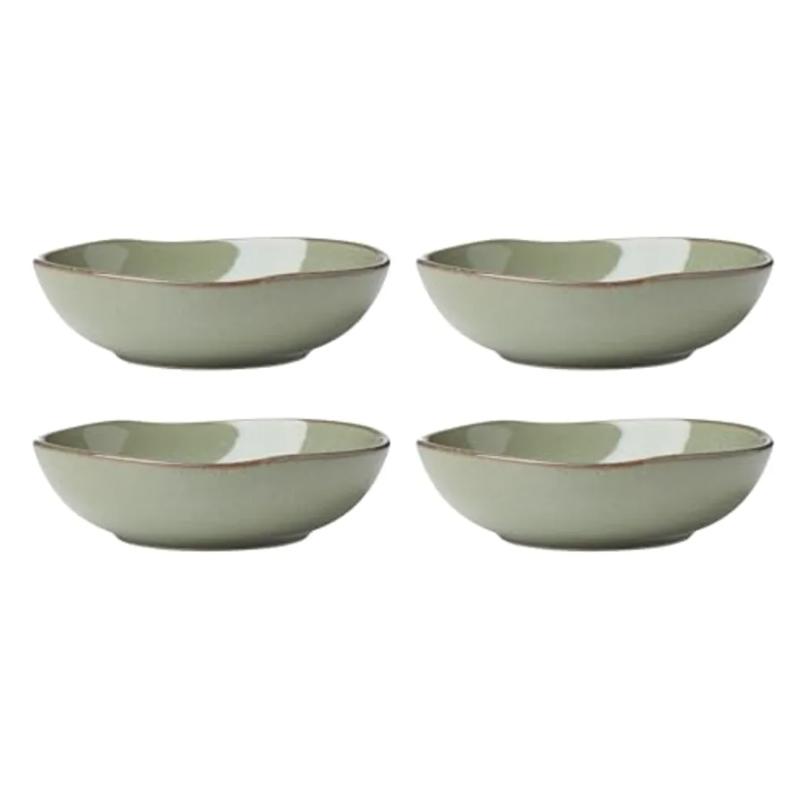 Dinnerware Set Organic Shades Sage Green Pasta Bowls