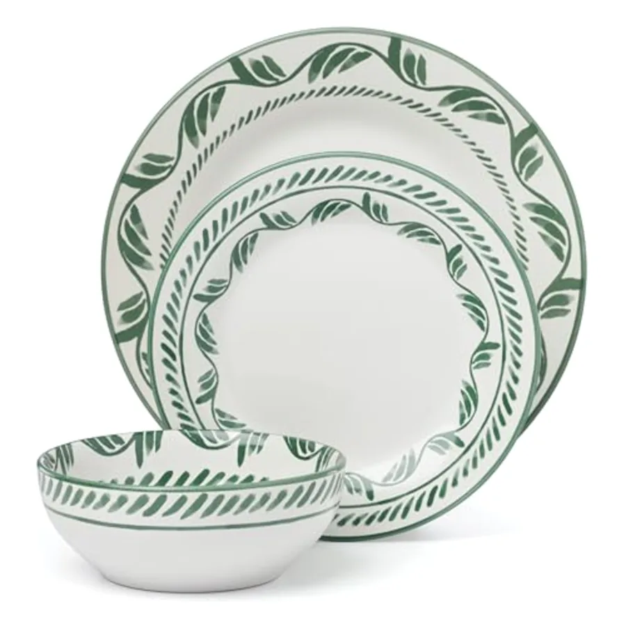 Dinnerware Set Solear Green 12-Piece Set view 2