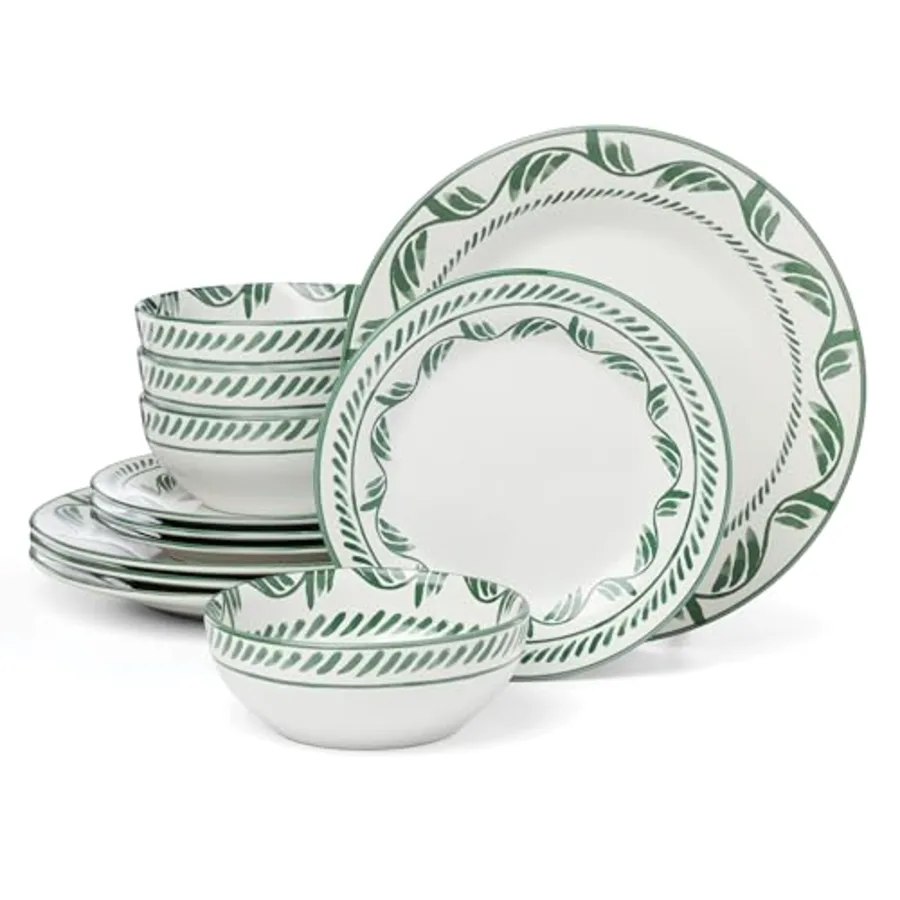 Dinnerware Set Solear Green 12-Piece Set