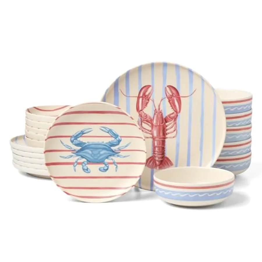 Dinnerware Sets 24 Seven Melamine Wharfside 18-Piece