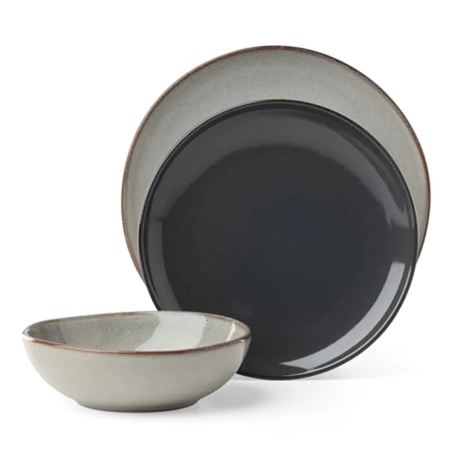Dinnerware Sets Organic Shades Gray 12-Piece Dinnerware Set view 5