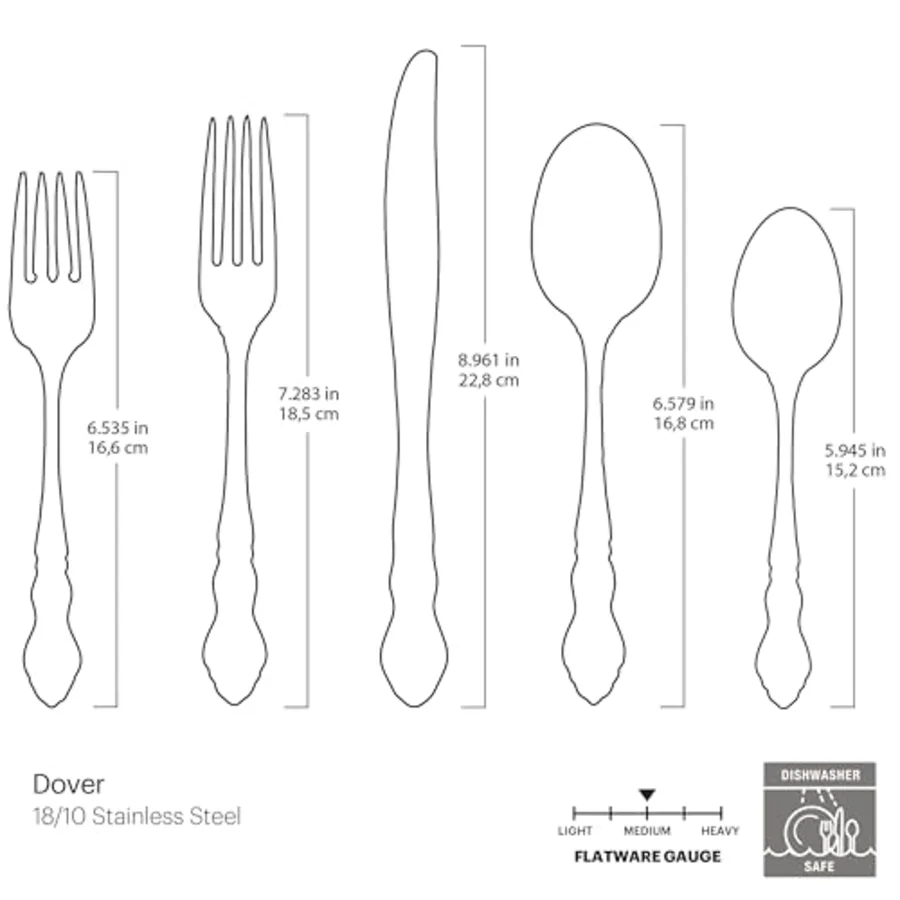 Dover 20 Piece Fine Flatware Set view 4