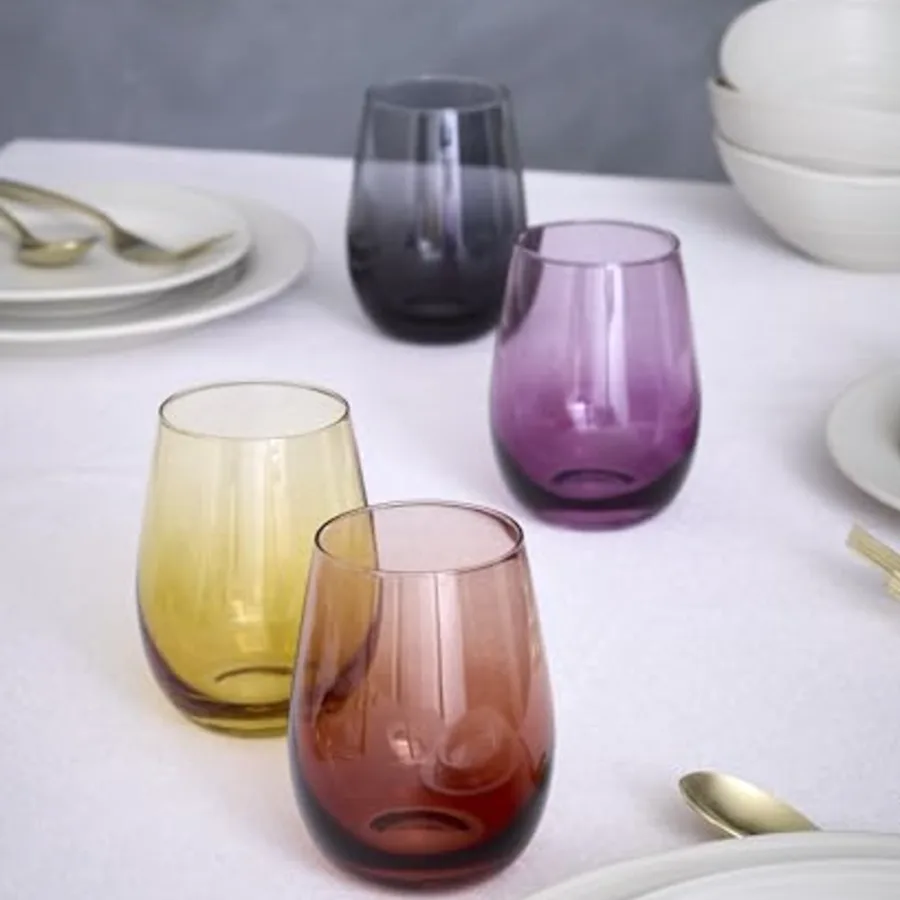 Golden Hour Stemless Wine Glasses view 3