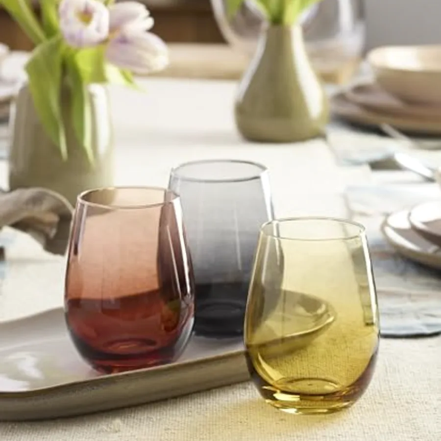 Golden Hour Stemless Wine Glasses view 5