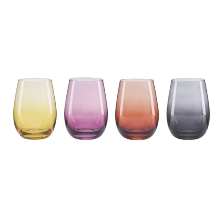 Golden Hour Stemless Wine Glasses