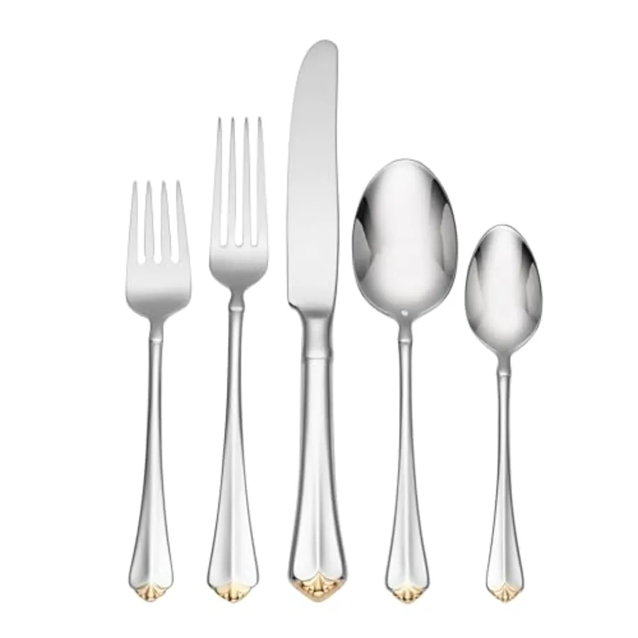 Golden Juilliard 5 Piece Fine Flatware Set