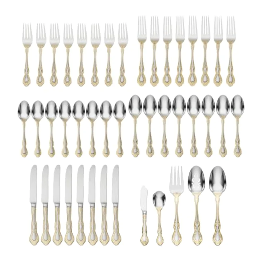 Golden Mandolina 45 Piece Fine Flatware Set view 2