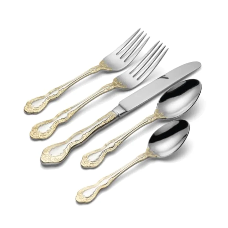 Golden Mandolina 45 Piece Fine Flatware Set view 3