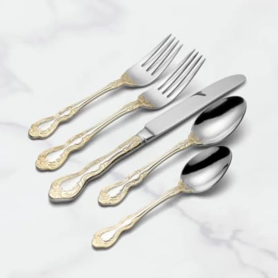 Golden Mandolina 45 Piece Fine Flatware Set view 5