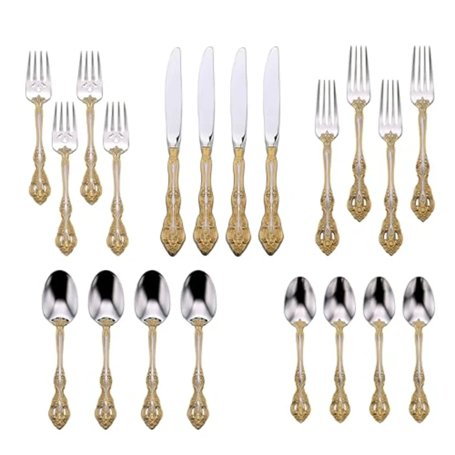 Golden Michelangelo 20 Piece Fine Flatware Set view 2