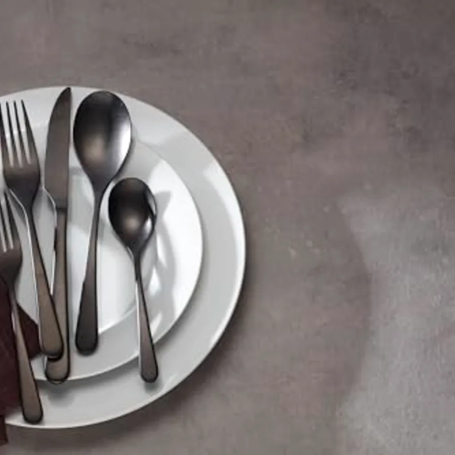 Kenbrook Black Tumbled 20 Piece Everyday Flatware Set view 4