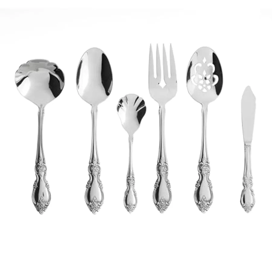 Louisiana Silverware Serving Utensils Set of 6