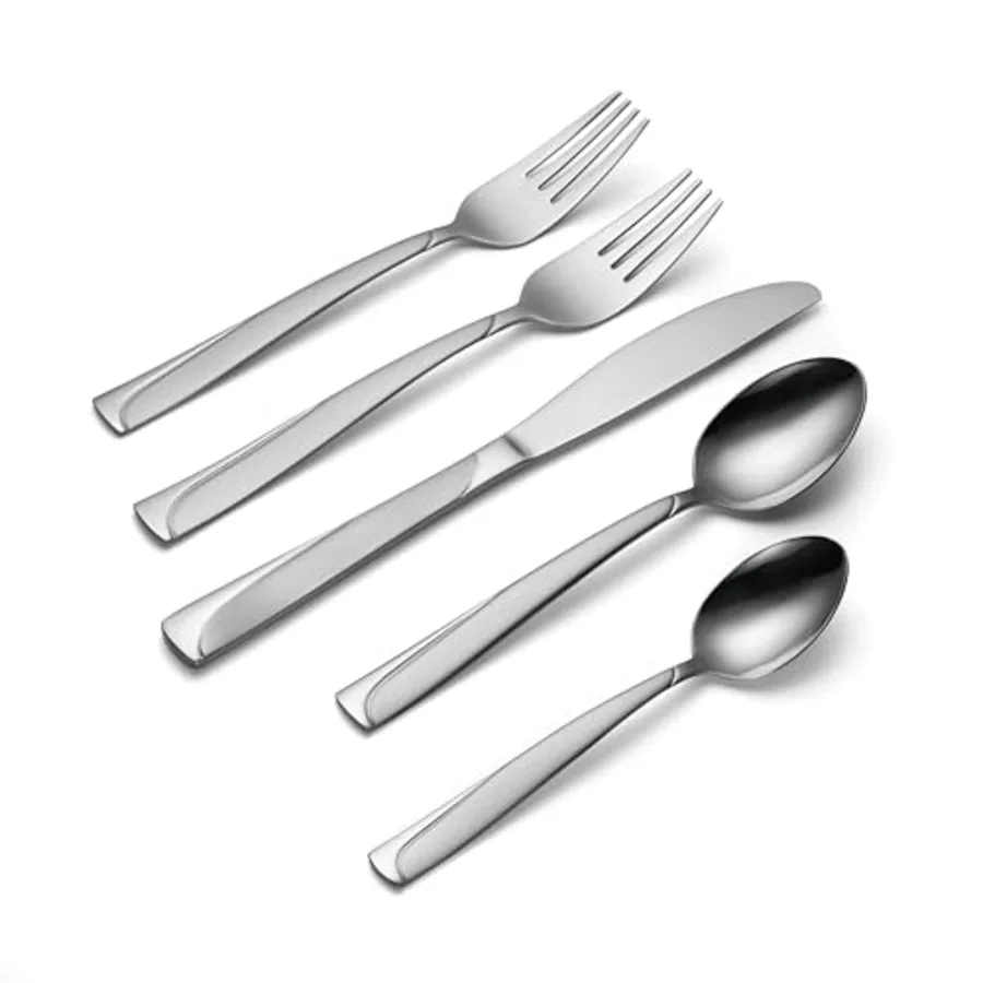 Madeline 51 Piece Everyday Flatware Set with Caddy view 2