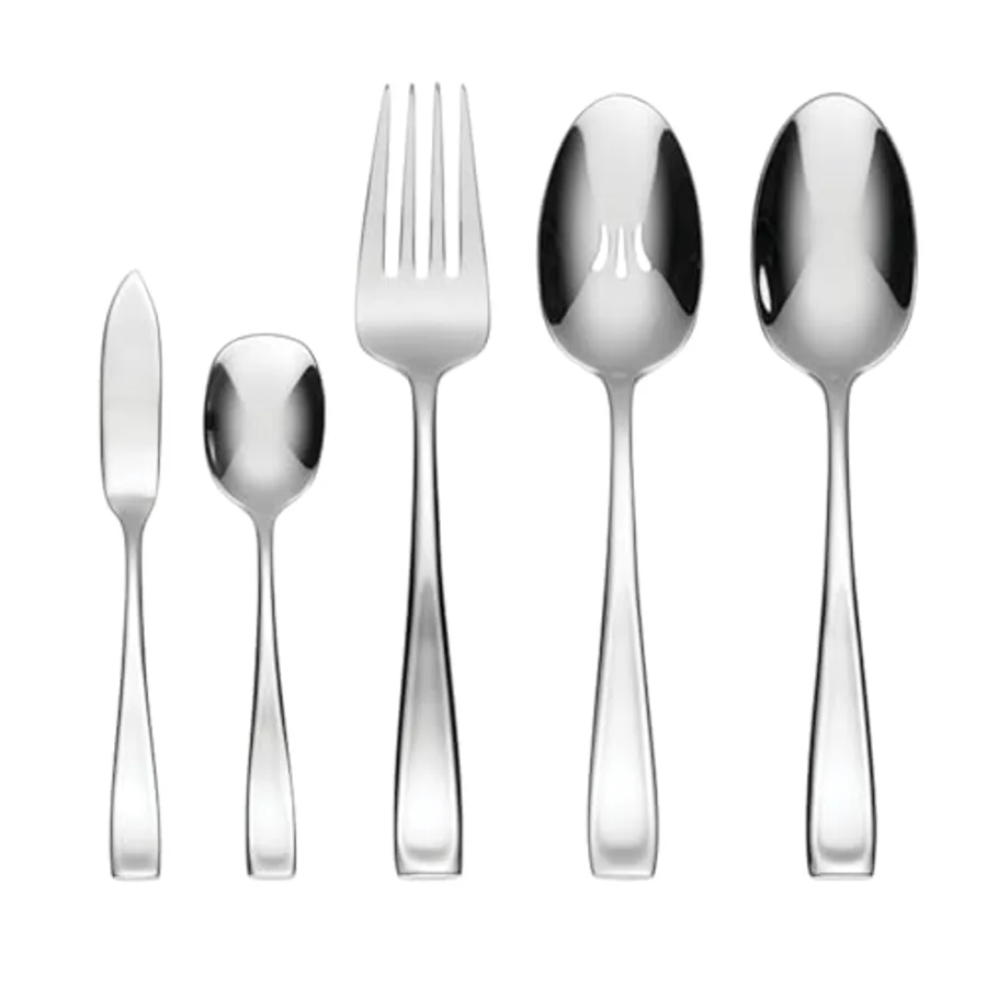 Moda 65-Piece Fine Flatware Set with Serving Utensils view 4