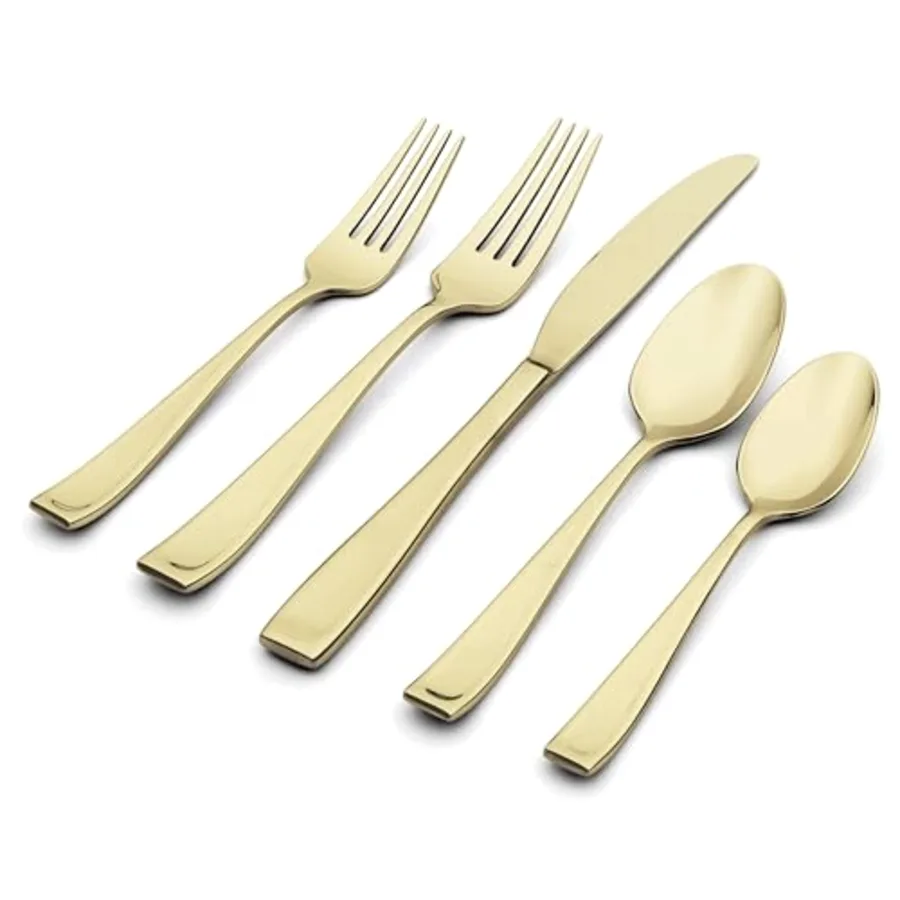 Moda Satin Champagne 20 Piece Fine Flatware Set view 3
