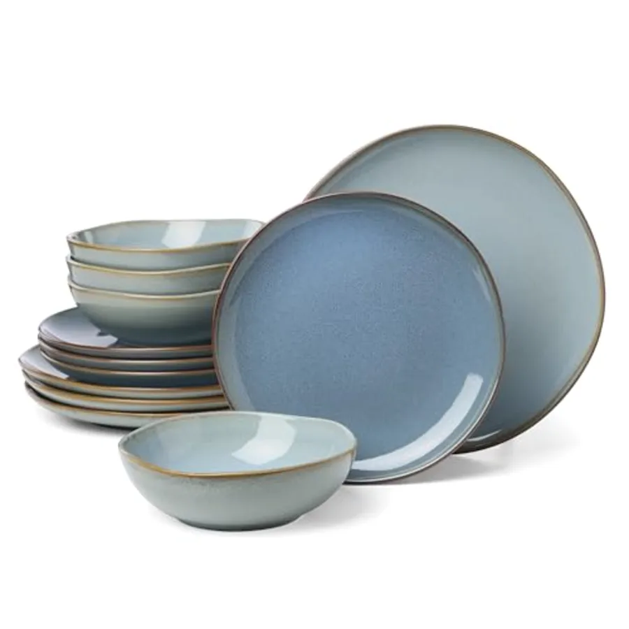 Organic Shades 12-Piece Dinnerware Set