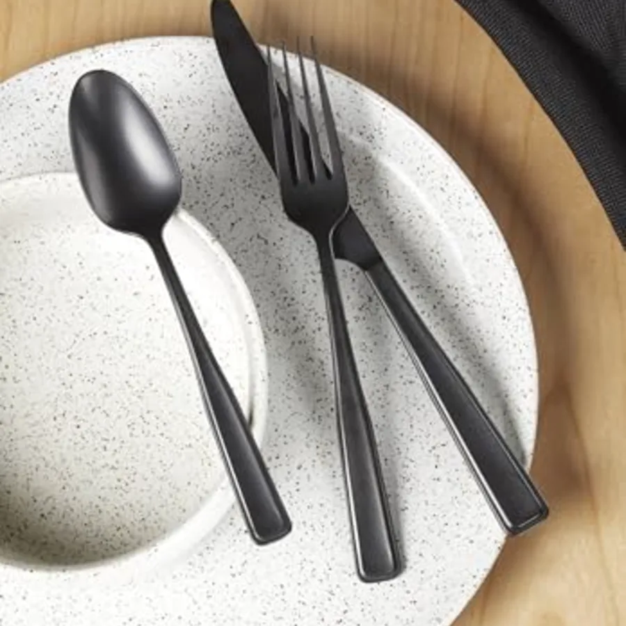 Reid Vintage Black Tumbled 20 Piece Flatware view 4
