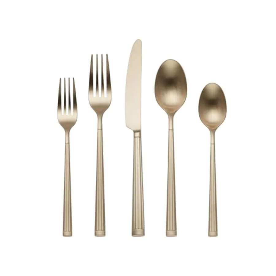Robyn Satin Champagne Mist 20-Piece Flatware