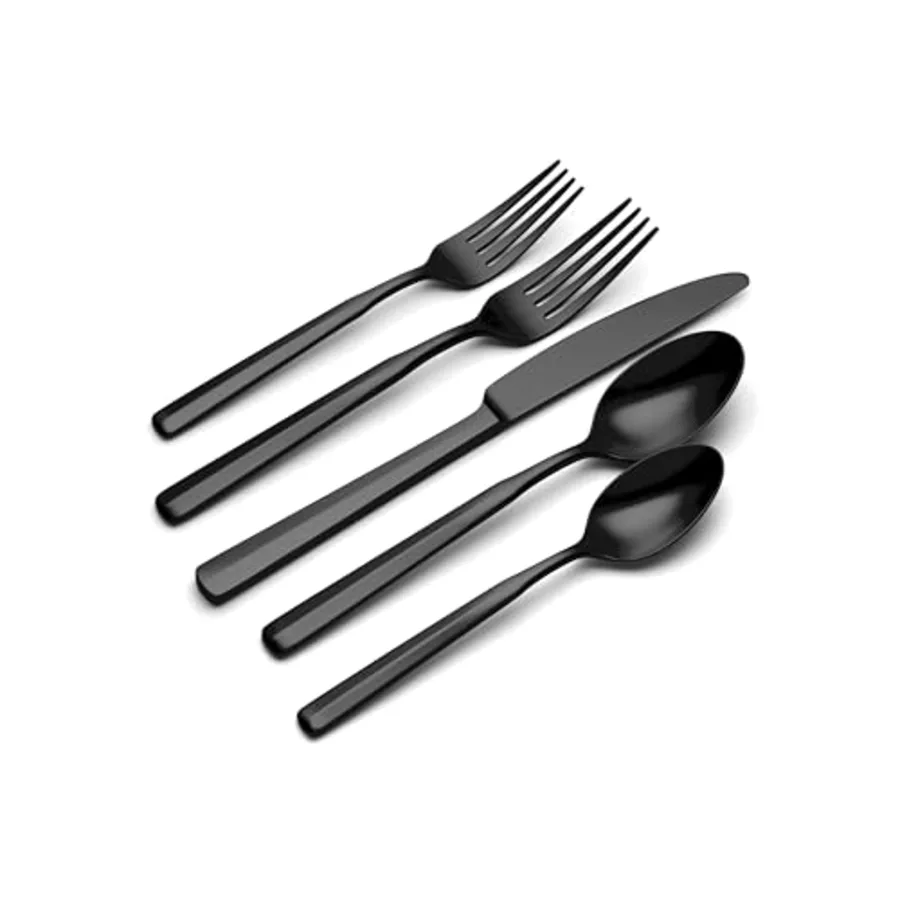 Ryder Satin Black 20-Piece Flatware Set view 3