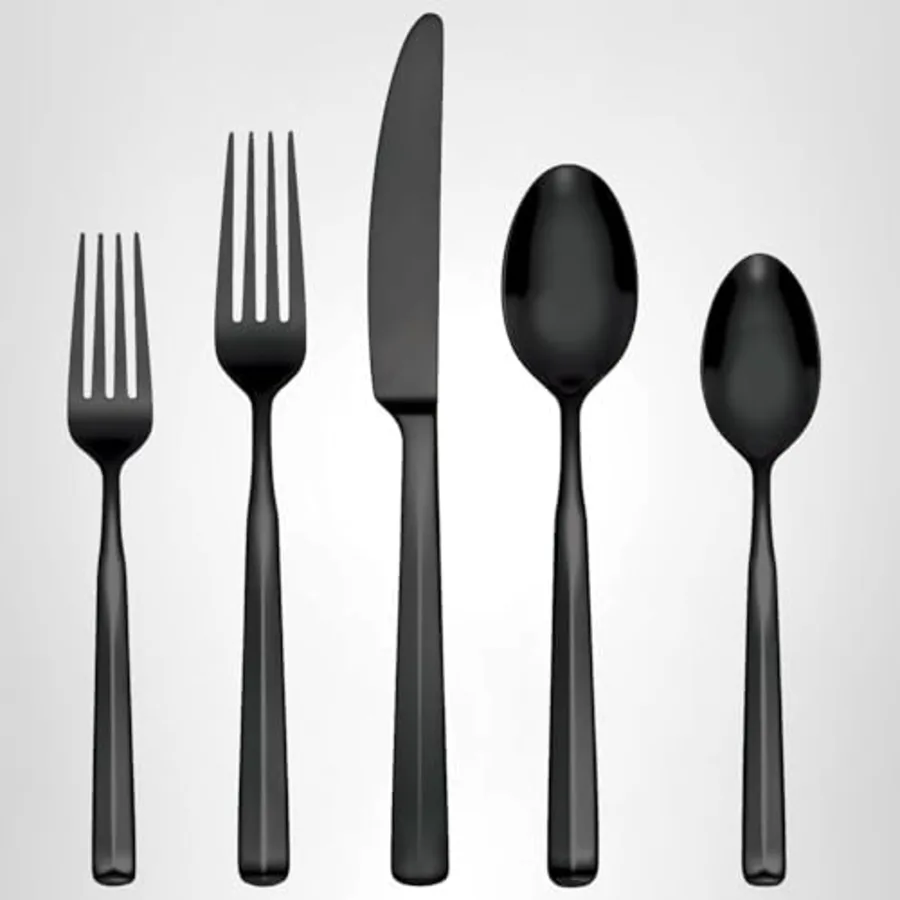 Ryder Satin Black 20-Piece Flatware Set view 5