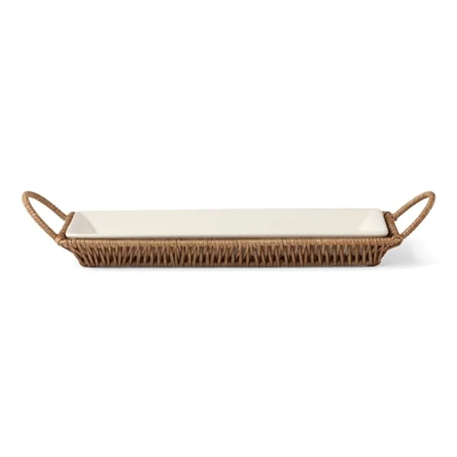 Serving Tray Willow & White Hors d'Oeuvres Tray with Server