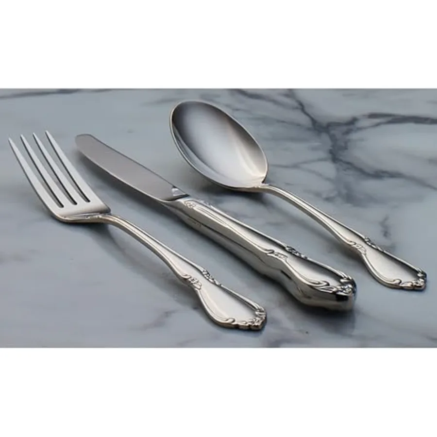 Spoons Silverware Chateau Fine Flatware 4-Piece Teaspoons Set view 5