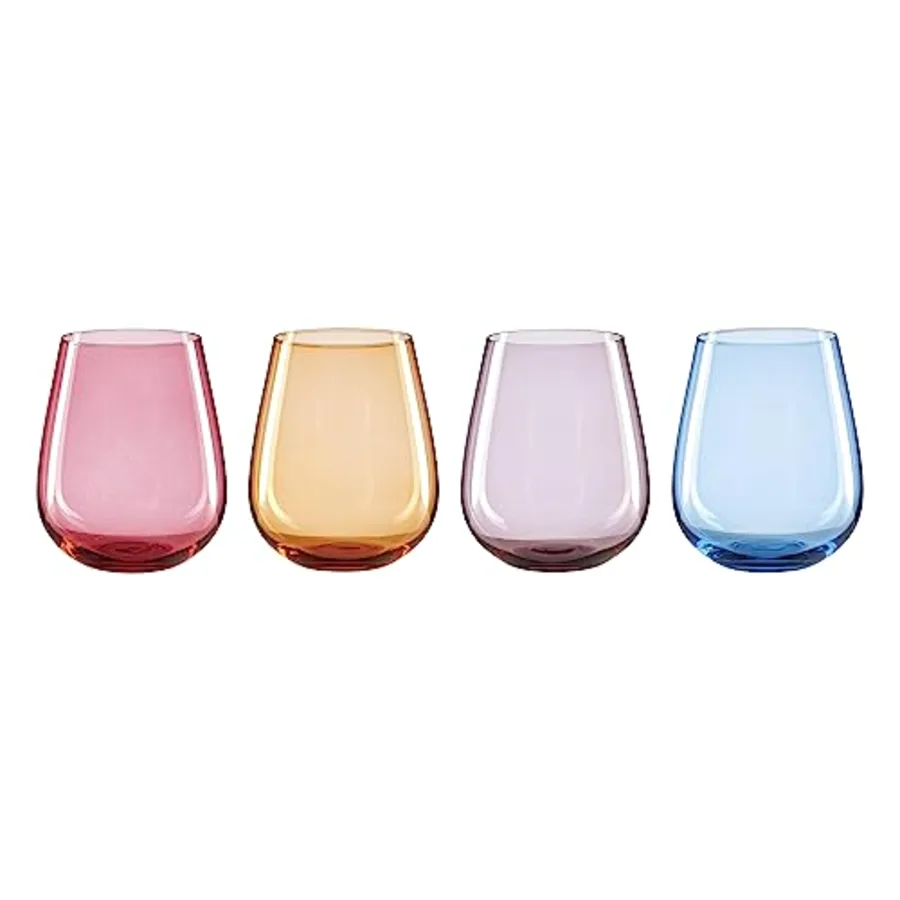 True Colors Stemless Wine Glasses