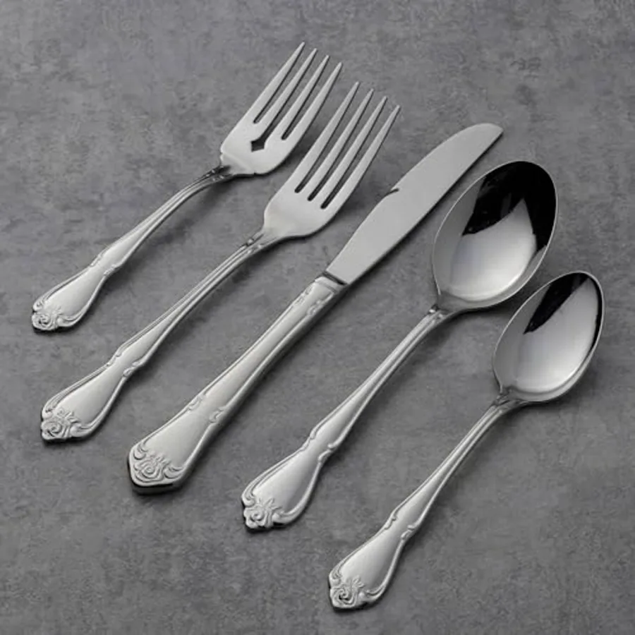True Rose Everyday Flatware Dinner Spoons view 3