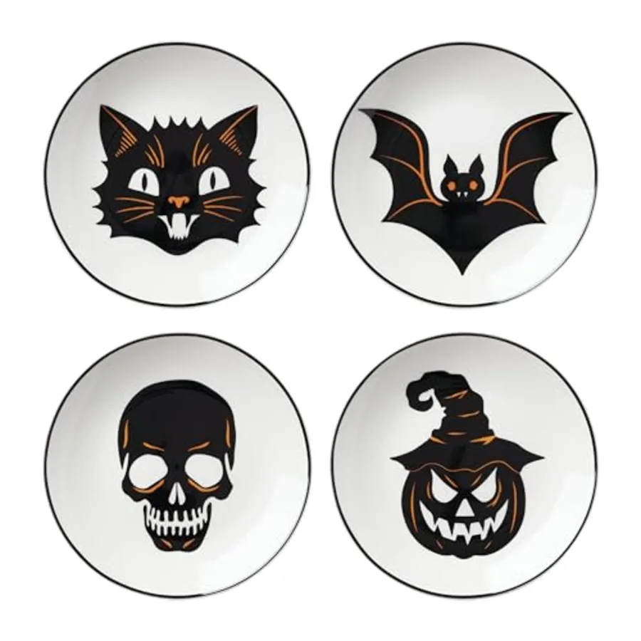 Vintro Halloween Tidbit Plates Set Of 4