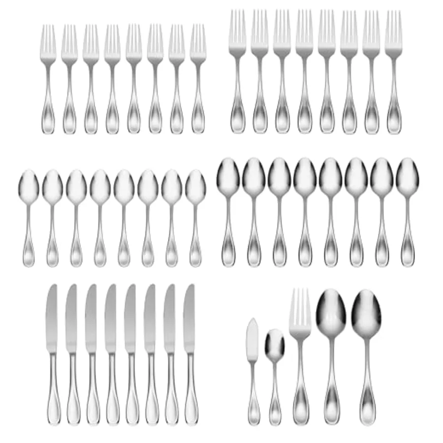 Voss 45-Piece Everyday Flatware Set with Serving view 2