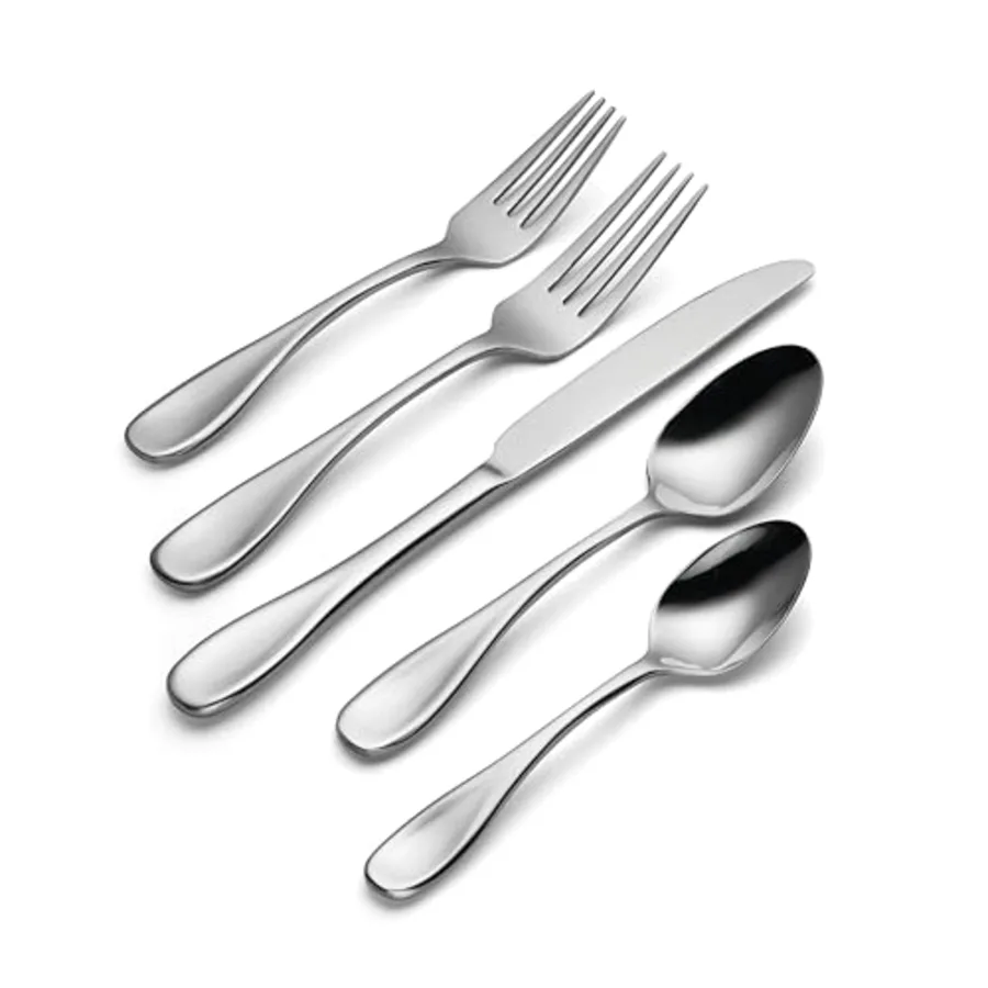 Voss 45-Piece Everyday Flatware Set with Serving view 3