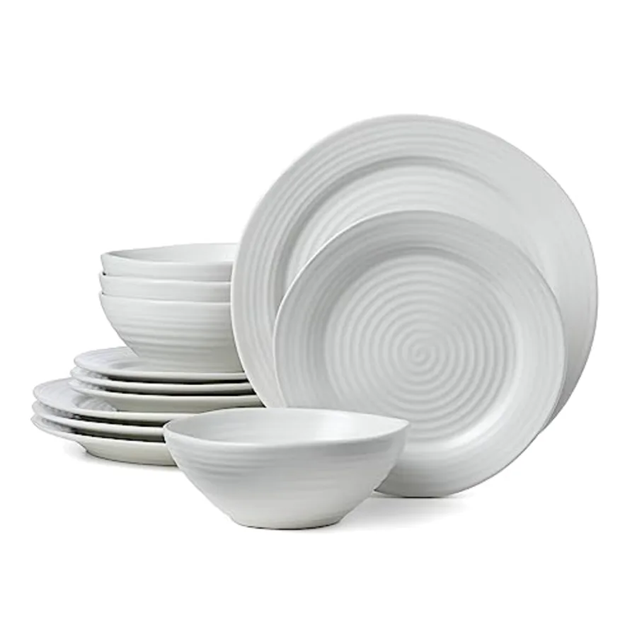 White Ridge Piece Dinnerware Set